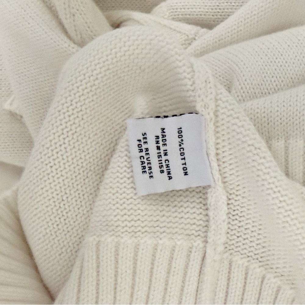 525 AMERICA Women’s White Off Shoulder Pullover Cotton Sweater With Strap Sz XS - Picture 5 of 6